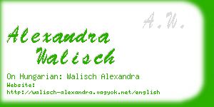 alexandra walisch business card